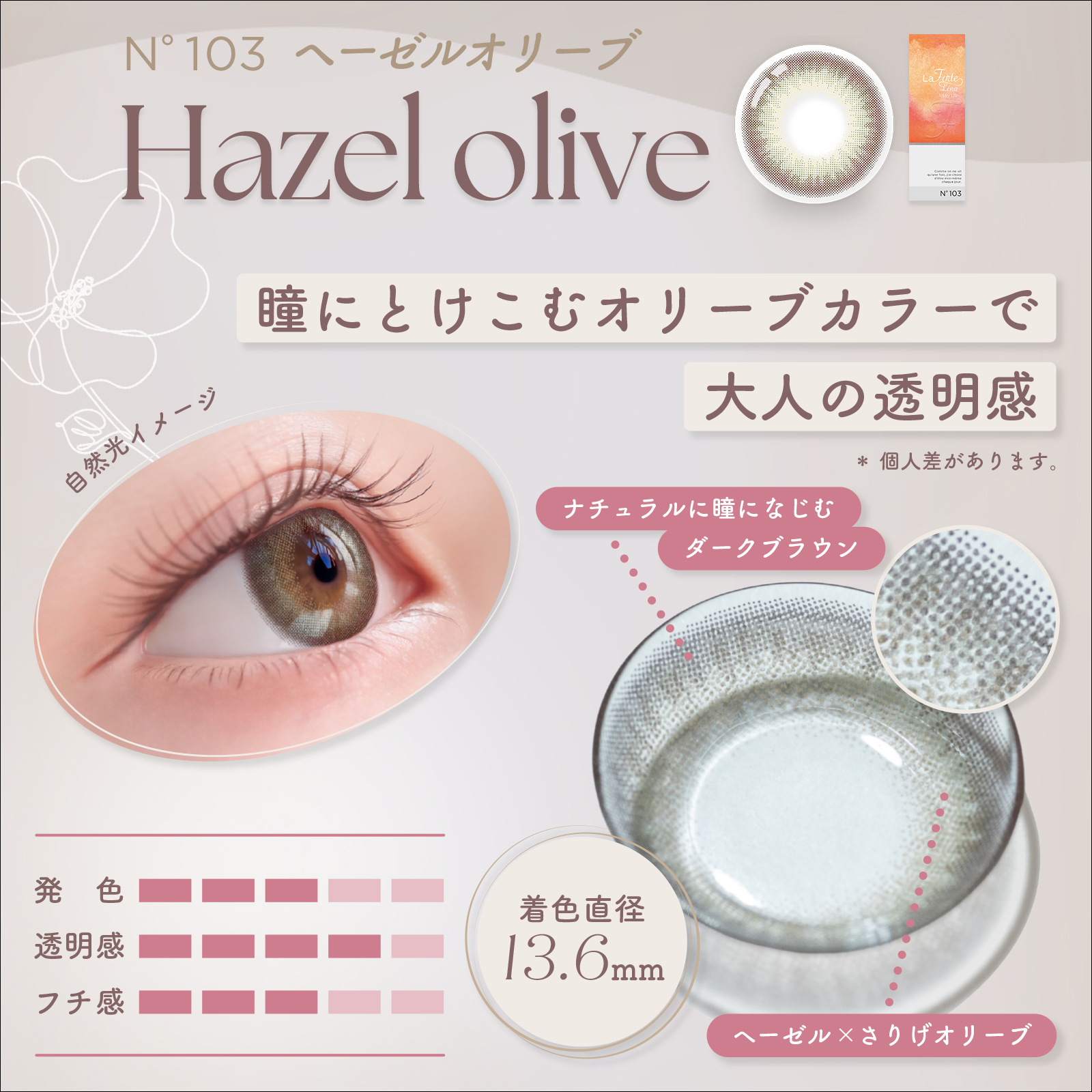 LaFORTE Lena Lena(ラフォルテ レナ) ワンデーUV 30枚入×6箱 / 送料