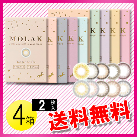MOLAK マンスリー 2枚入×4箱 / 送料無料 / メール便｜c100