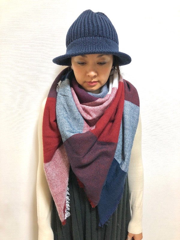 ストール 7色から選べる☆売り切れ必至のスクエア大判ストール第2弾