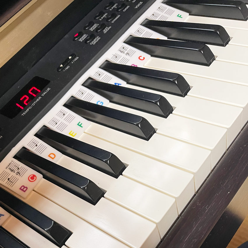 鍵盤楽器 abc ピアノ 鍵盤 シート シリコンシート 88鍵 鍵盤シール 練習用 初心者用
