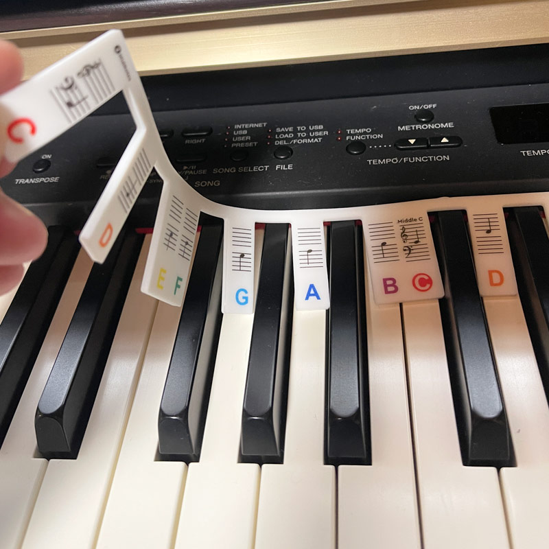 ピアノ 鍵盤 シート シリコンシート 88鍵 鍵盤シール 練習用