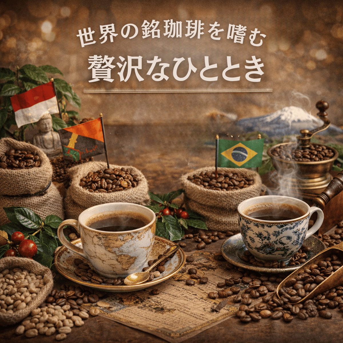 父の日 コーヒー豆ギフト キリマンジャロ モカマタリ 飲み比べ セット