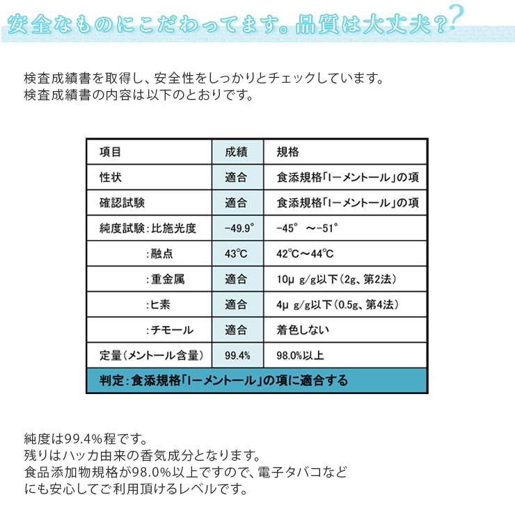メントールクリスタル