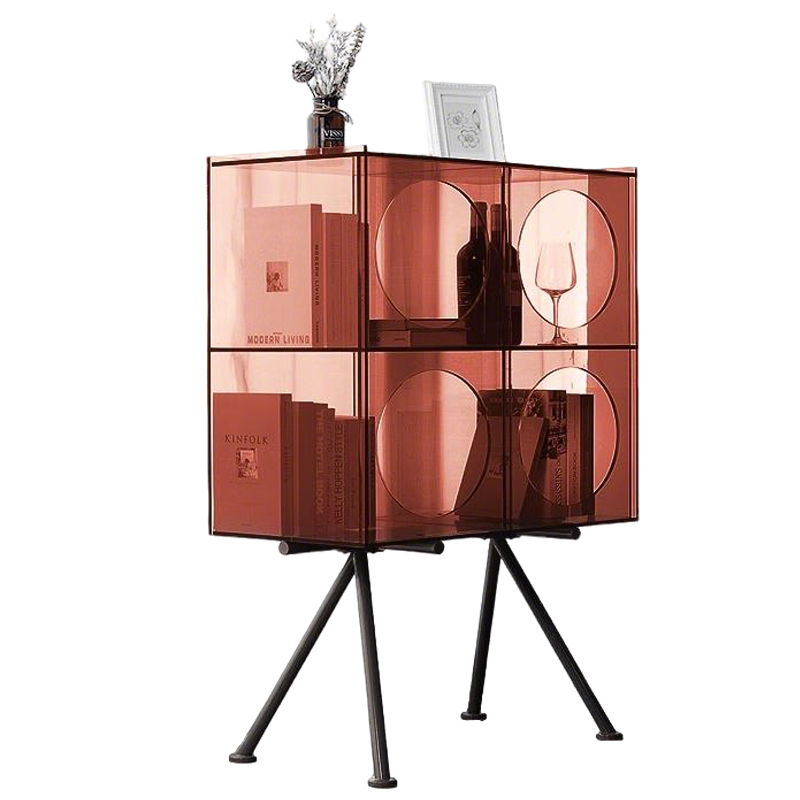 CAGUUU クリアサイドキャビネット アクリル製クリアサイドキャビネット