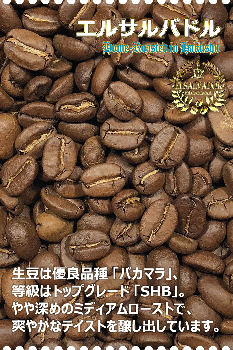 コーヒー豆 エルサルバドル 200g（豆のまま） 自家焙煎 珈琲