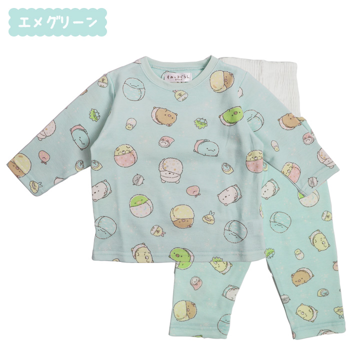 Mサイズすみっコぐらしパジャマティーシャツセット フリルスムースパジャマ 「すみっコぐらし」(すみっコぐらし