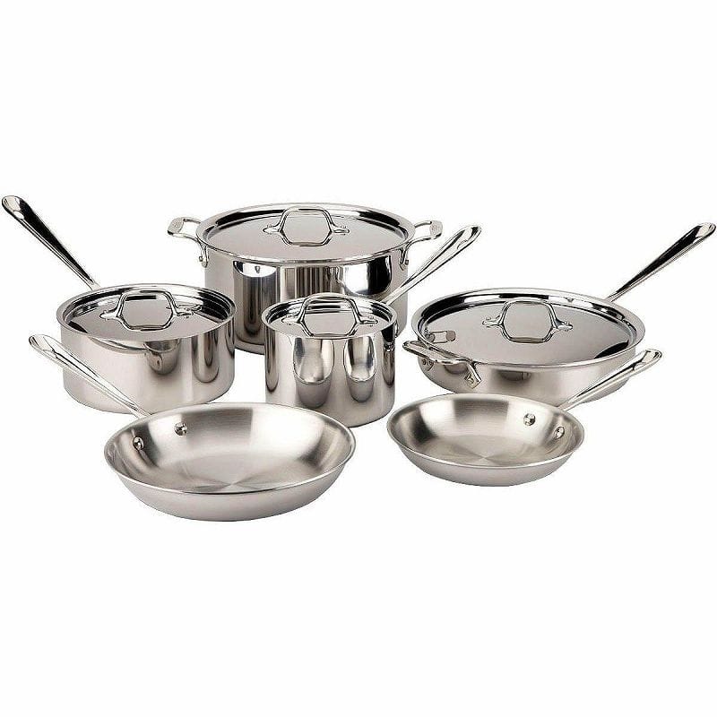 オールクラッド ステンレス鍋10点セット All-Clad 501853 Stainless Steel 10-Piece Cookware Set  : 2006294 : カリフォルニアキッチンマーケット - 通販 - Yahoo!ショッピング