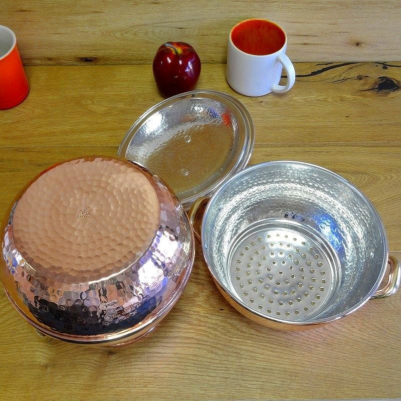 ハンドハンマー 銅鍋 蒸し器 クスクスメーカー 小龍包 Hand-Hammered
