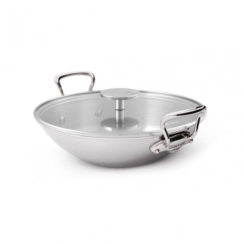お値下中 ムヴィエール Mauviel 522432 中華鍋 ムヴィエール モービル 中華鍋 32cm 4.7L ステンレス 5層 IH対応