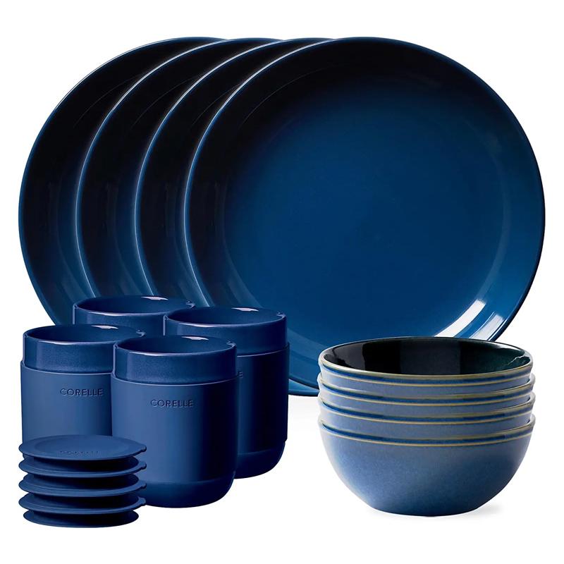 コレール 食器セット 4組 16点 無地 Corelle Stoneware 16-pc