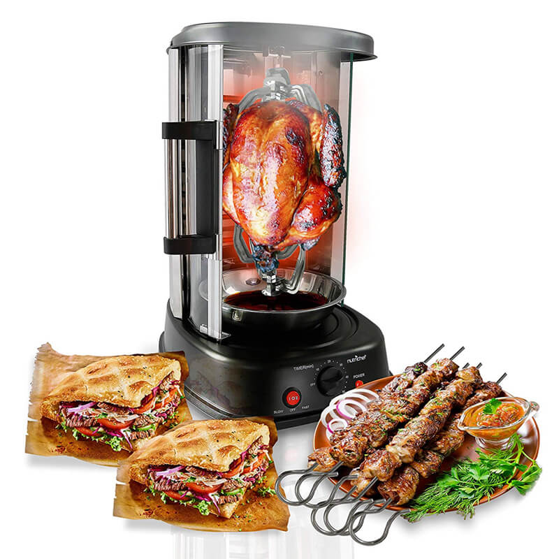 回転オーブン ロティサリー ケバブ チキン丸焼き 鶏 Nutrichef Countertop Vertical Rotating Oven Roti カリフォルニアキッチンマーケット 通販 Yahoo ショッピング