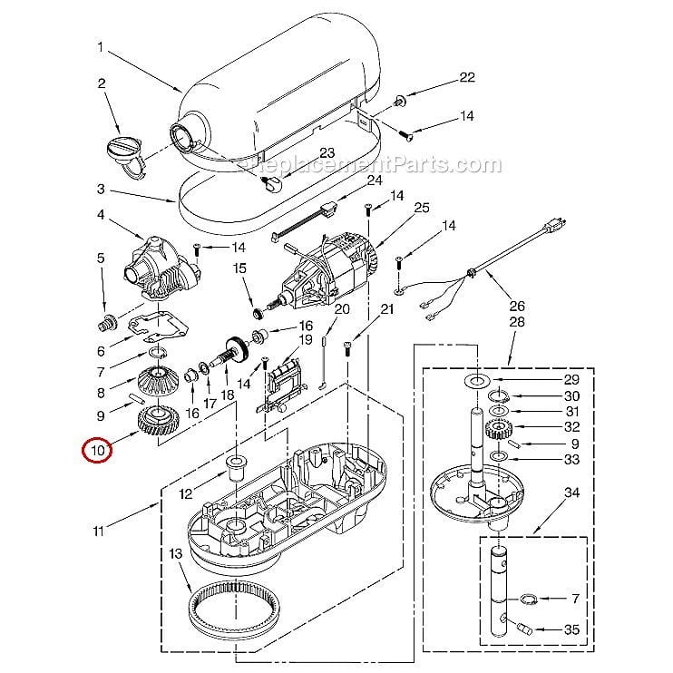 キッチンエイド スタンドミキサー用 ギア パーツ 部品 Kitchen Aid KA-9706529 W11086780 WORM GEAR【ポスト投  : 3014157 : カリフォルニアキッチンマーケット - 通販 - Yahoo!ショッピング