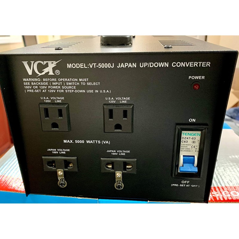 変圧器 アップトランス ダウントランス 5000Wまで 110-120V⇔100V VCT