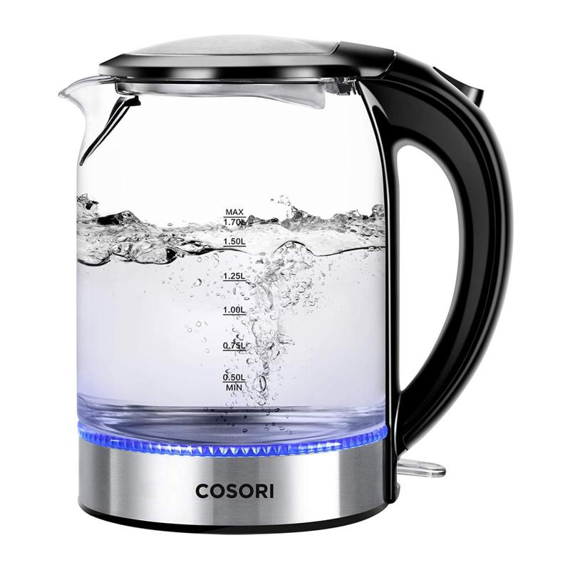 COSORIガラス電気ポット Electric Glass Tea Kettle 1.7L (Blue LED) – COSORI
