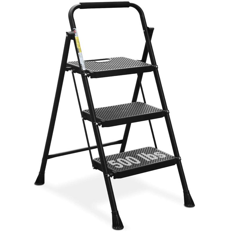 脚立 折りたたみ ステップ 3段 高さ104cm アルミ 227kgまで HBTower 3 Step Ladder, Folding Step St