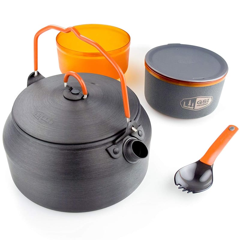 キャンプ用 ケトル やかん アウトドア コンパクト アルミ製 1.0L 食器