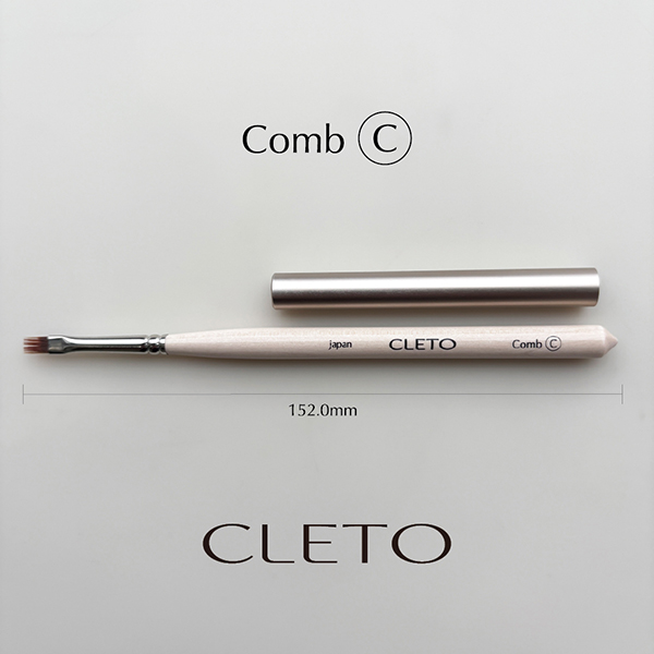 CLETO クレト ネイルブラシ ラウンド スクエア コーム マグ ロング