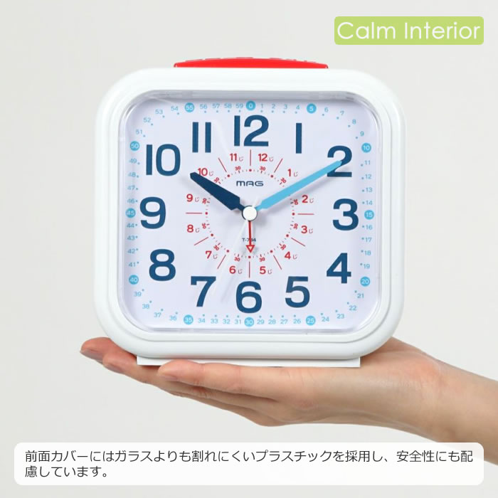 動作確認済 mezzo piano メゾピアノ ライト付きアラームクロック 時計 clock_t784_6.jpg