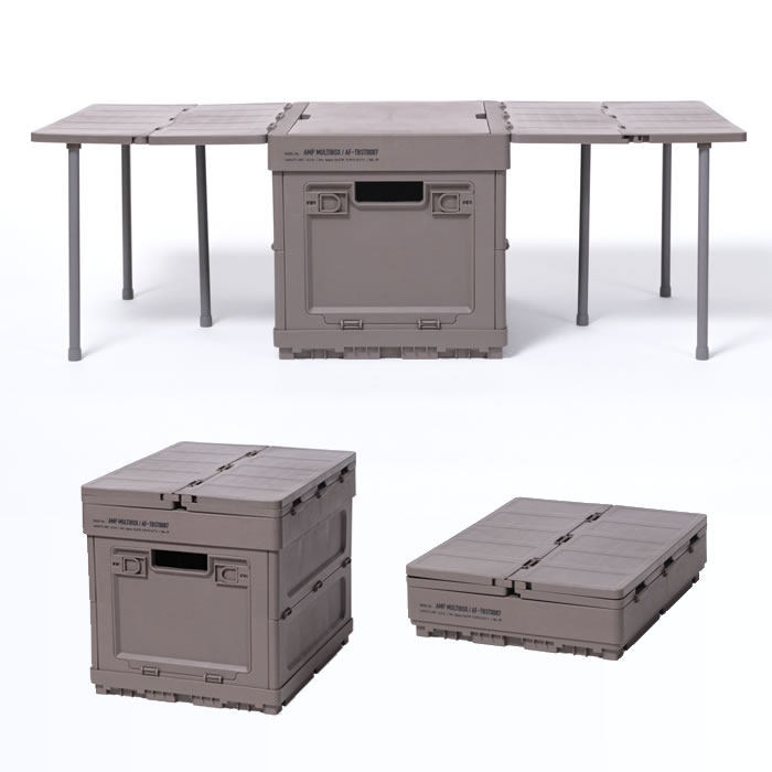 折り畳み式 マルチボックス おしゃれ 収納 コンテナ ボックス 収納ボックス オリコン ミニテーブル アウトドア キャンプ ピクニック ...