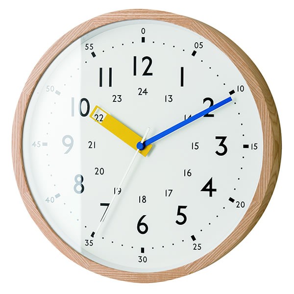 特典付 電波時計 知育時計 壁掛け時計 木製 北欧 おしゃれ 壁掛け 電波 時計 ウォールクロック 掛け時計 掛時計 ストゥールマン Cl-2937