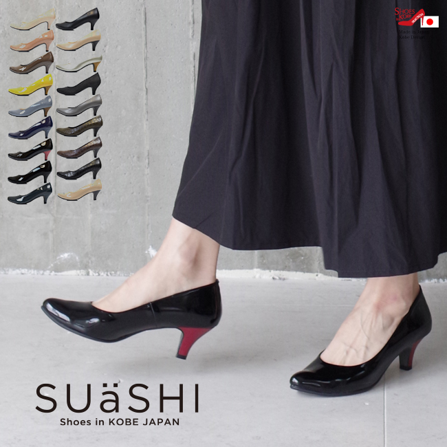 SUaSHI（スウェイシー） パンプス エナメル アーモンドトゥ レディース
