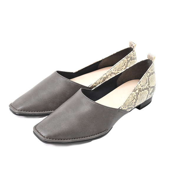 パンプス フラット レディース スネーク スクエアトゥ SUaSHI 痛くない フラットシューズ ドクターシューズ 幅広 バレエシューズ 痛くない [FOO-MI-R3271] | SUaSHI | 07