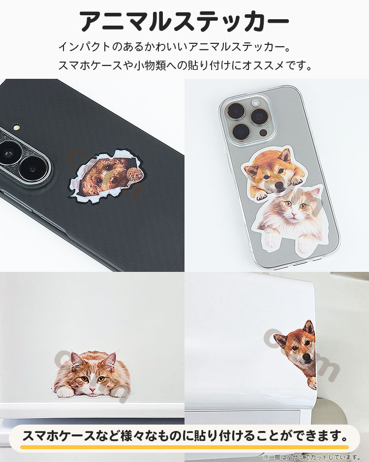 ステッカー スマホ シール スマホステッカー スーツケース トイプードル かわいい 動物 デコシール アニマル リアル 小物 スマホケース プードル トイプー 関連画像1