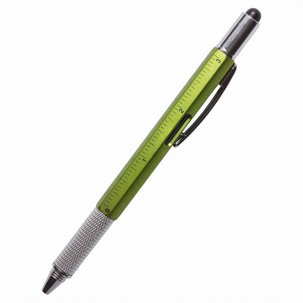 多機能ペン 6in1 ボールペン タッチペン ものさし 水平器 プラス