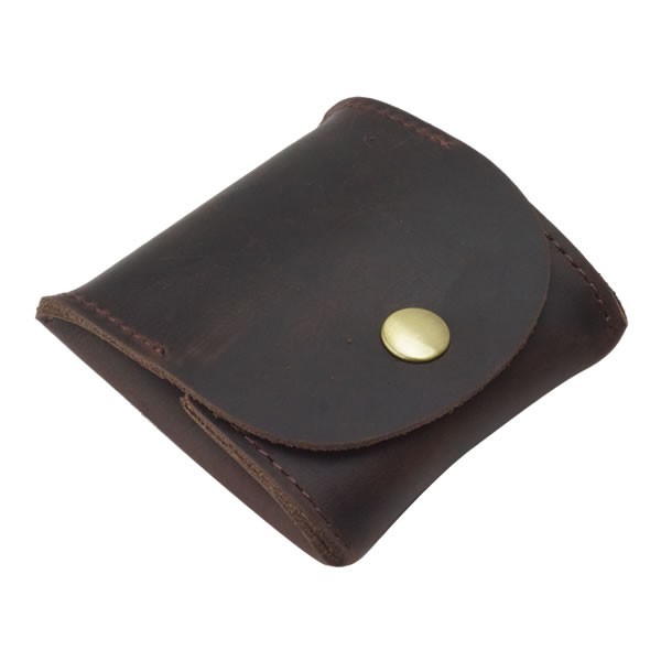 コインケース 小銭入れ 本革 おしゃれ ボックス型 ボタン式 開閉 薄型