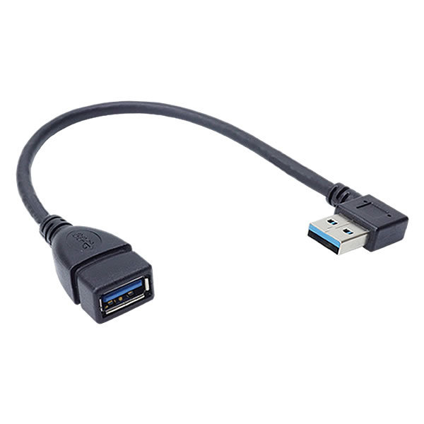 延長ケーブル USB 3.0 L型 L字型 約18cm 変換 上向き 下向き 右向き 左向き Type-A オス メス タイプA 変換コネクタ 角度 90度 直角｜calmshop｜03
