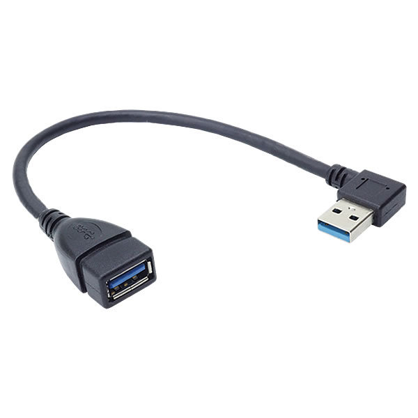 mini USB 延長ケーブル L型 左向き 27cm L字型 ミニUSB mini-B