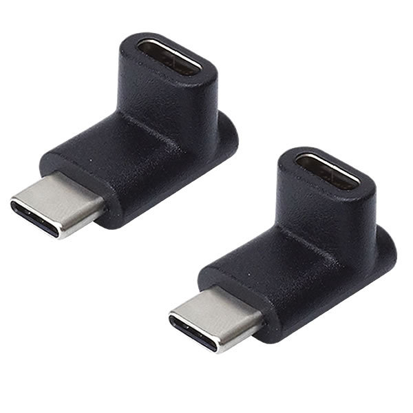 Type-C USB-C 変換 アダプタ 2個セット 上下 左右 L型 L字型 90度 USB3.1 変換コネクタ 充電 データ転送 スマホ タブレット パソコン｜calmshop｜03