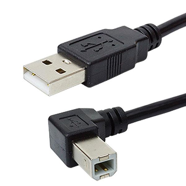 USB ケーブル Type-B L字型 USB 2.0 ABタイプ 1.5m プリンター スキャナー 周辺機器接続 USB Type-A - Type-B 角度 90度 直角｜calmshop｜03