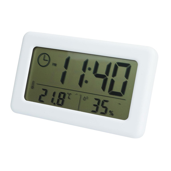 デジタル時計 温湿度計 スタンド 壁掛け 置き時計 掛け時計 小型 コンパクト シンプル デジタル 時計 温度 湿度 インテリア｜calmshop｜02