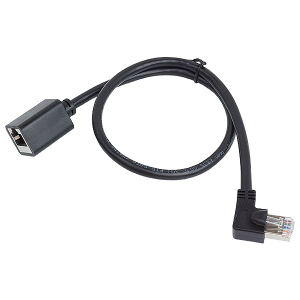 LANケーブル 50cm L字型 CAT6 延長ケーブル オス メス RJ45