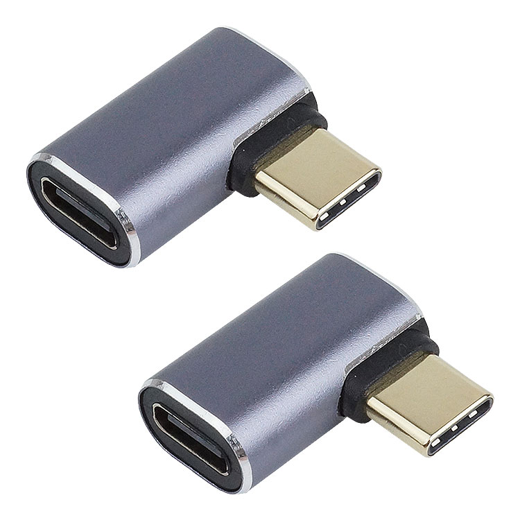 Type-C 変換 アダプタ 2個セット USB 4 L字型 L型 90度 変換コネクタ