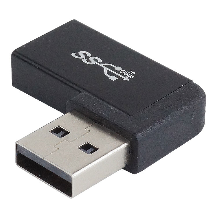 変換アダプタ L型 L字型 USB 3.2 USB Type-A オス メス タイプ A 変換コネクタ 角度 90度 角度変換 データ転送｜calmshop｜03
