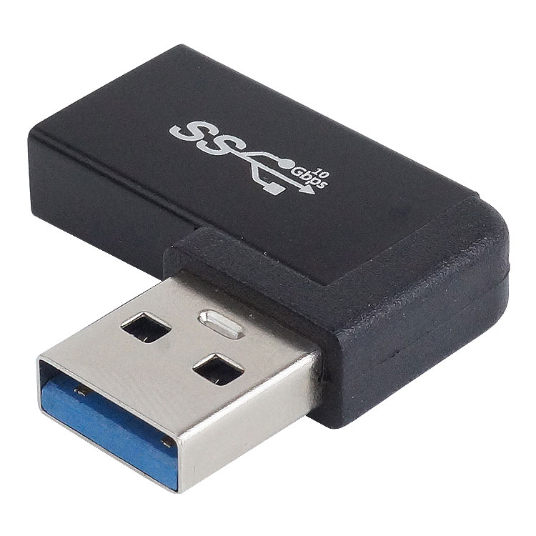 変換アダプタ L型 L字型 USB 3.2 USB Type-A オス メス タイプ A 変換コネクタ 角度 90度 角度変換 データ転送｜calmshop｜02