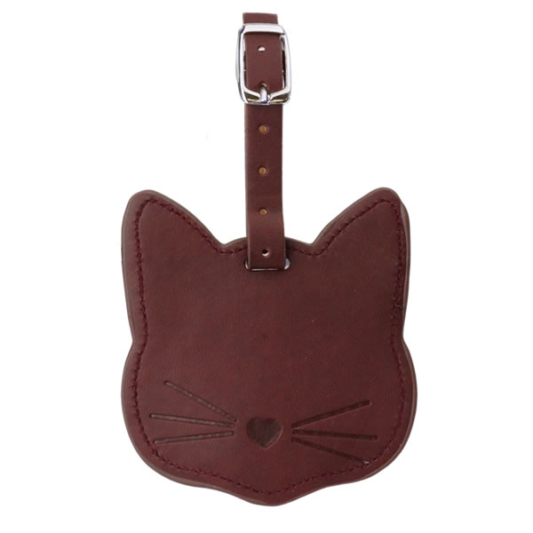 ネームタグ ネームプレート 荷物タグ バッグタグ 猫 タグ ネーム PU