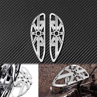 本物保証】【本物保証】バイクフットペグフロアボードラックフットペグペダル黒 クロームハーレーツーリングダイナ ソフテイルエレクトラグライドFLHT  ステップ、ペダル