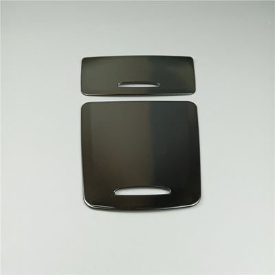 メルセデス ベンツ 黒コンソール装飾トリムステンレススチールエアコン収納ボックスCDパネルカバーストリップスGLAクラAクラス用 - 1