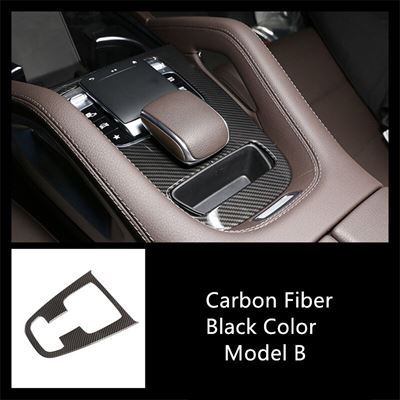 メルセデス ベンツ GLE W167 GLS 2020車スタイリングカーボンカラーセンターコンソールギアシフトパネル装飾カバートリム｜calore｜04