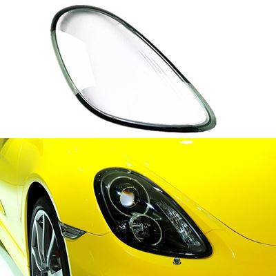 超小型PC ポルシェ ケイマン 981 2013-2016 ヘッドライト箱下さい 車ガラス レンズキャップヘッドライト カバー ライトクリアランプさシェル