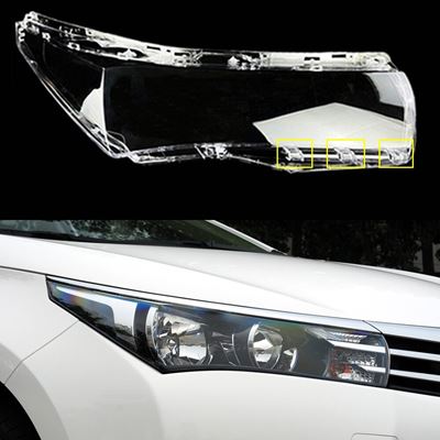 トヨタ　カローラ（国内仕様）用　車用フロントヘッドライトカバー　2017　2016　2015　レンズ　ランプシェード　ヘッドランプ　2014　ガラス　ランプシェル