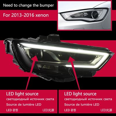 アウディ A3用AKDヘッドランプ LEDヘッドライト 2017-2021ヘッドライト