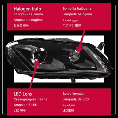 ヘッドランプ VW パサート B7 LED ヘッドライト 2012-2016 ヘッド