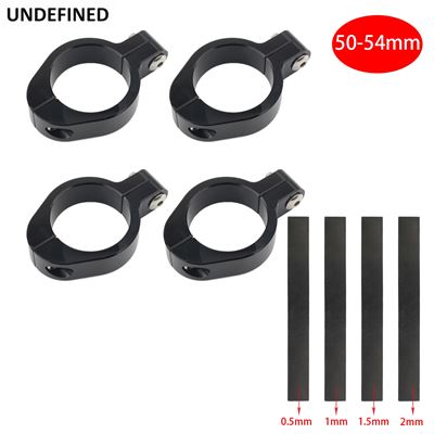 ハーレー スポーツスターXLダイナカフェレーサーチョッパーバイクヘッドライトブラケットマウントクランプ33MM-58MMフォーク管ホールダー黒