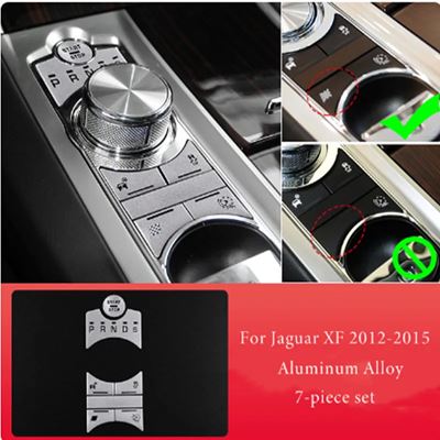 ジャガー XF 2012-15アルミニウム合金中央制御エア調節マルチメディアボタン装飾ステッカー｜calore｜07