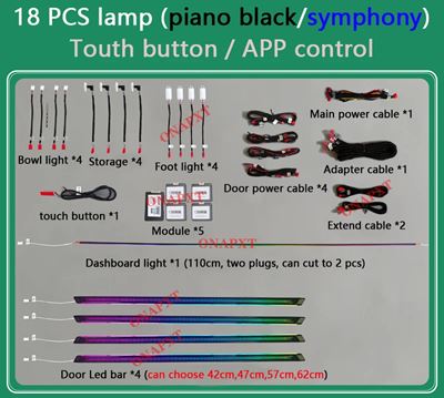 アウディ 汎用 A3/A4/A5/A6/A7/Q3/Q5/Q7/Q8 B8 B9 C6 C7 DIY APP 制御周囲ライト RGB 大気ランプ装飾ストリップ｜calore｜07