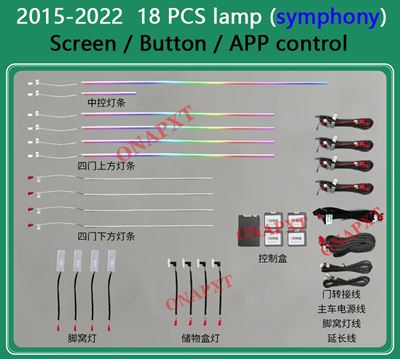 BMW X1F48 2015-2022 APP制御夜光周囲ライトドアパネルダッシュボードフィート井戸大気ランプ｜calore｜04